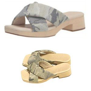 Sanctuary Lively Slides Ladies Fatigue Size 10 Wool Heel Platform Gray